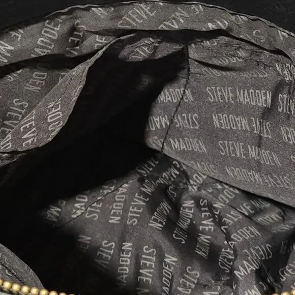 Steve Madden BCARRIE Crossbody Bag - Black Checkerboard Embossed Logo - Picture 12 of 12